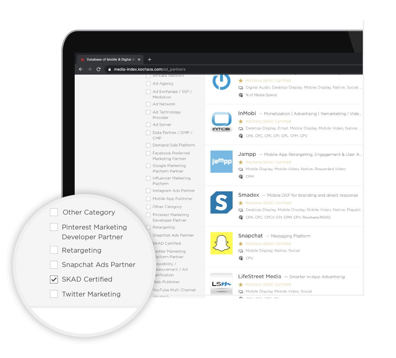 Kochava Media Index and SKAdNetwork support